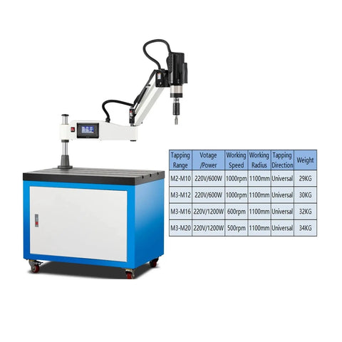 CNC Tapping Machine Automatic Horizontal Threading For M3 To M20 With 500 RPM Speed No Fuss Install and Use Safe Overload Protected