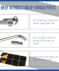 Image of Heavy Duty Stainless Steel Anti Theft License Plate Screws Set Includes Eight Tamper Resistant Hex Bolts and tools.