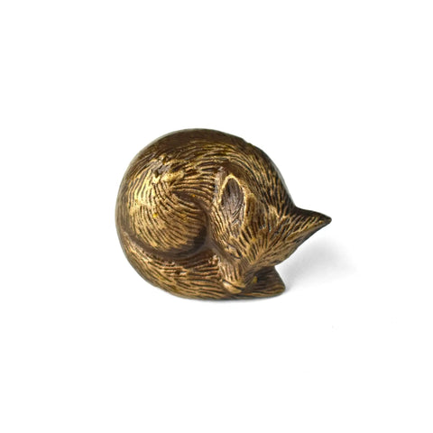 Antique Brass Cabinet Knob And Pull Set For Cabinets And Dressers, Animal Woodland Style Kitchen Knobs, Easy Install With Included Bolts, Rust Resistant Hardware, Two Pack fox-shaped antique brass cabinet knob