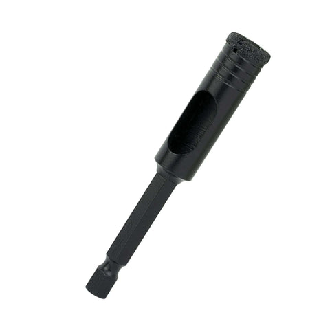 Diamond hole saw drill bit, 1/2 inch, hex shank, vacuum-brazed diamond construction
