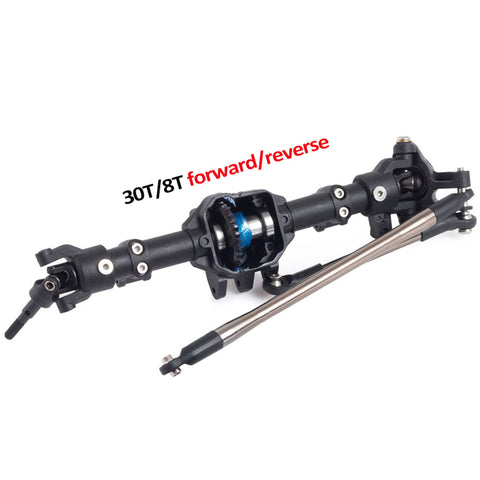 AR44 Front And Rear Nylon Axle Set With Metal Front Reverse Bevel Gear for RC Crawler SCX10 II 90046 47 RGT 86100, close-up view