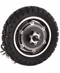 10 Inch Wheel Hub Motor Assembly Delivering Badass Torque 36V To 60V Electric Bike Conversion with black tire and silver rim.