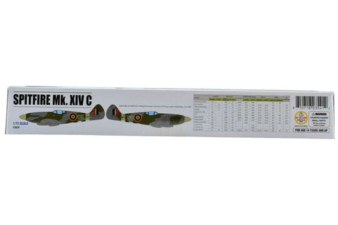 Spitfire Mk XIV C One Seventy Two Scale Plastic Model Airplane Kit With Three Decal Sets Dope Detailing For Realistic Look