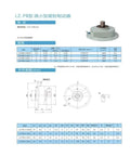 Diagram and specs of Single-Axis Mini Magnetic Powder Brake PB-0.5KG Compact Industrial Torque Controller LZ-PB-0.5KG