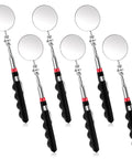 Six Piece Telescoping Inspection Mirror Set With Retractable Long Handles Extendable Up To 29 Inches 360 Degree Rotating