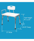 Adjustable Height Shower Bench And Transfer Chair For Elderly And Disabled With No Tools Needed And Easy To Level Tub Seat