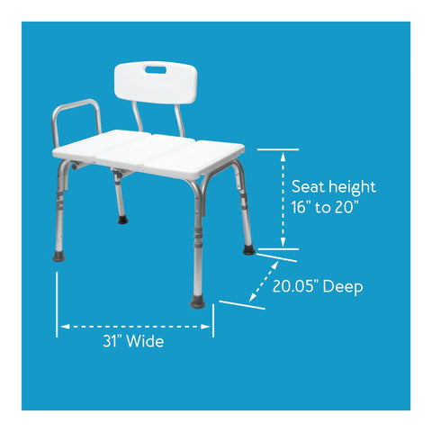 Adjustable Height Shower Bench And Transfer Chair For Elderly And Disabled With No Tools Needed And Easy To Level Tub Seat