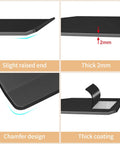 Close-up of Slick 8 Inch Small Floating Wall Shelves showing slight raised end, thick 2mm layer, and chamfer design.