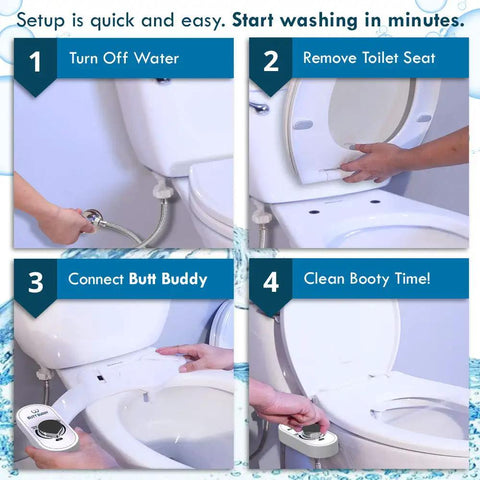 Bidet Toilet Seat Attachment With Fresh Water Sprayer, Easy No Tool Install, Universal Fit, No Plumbing Or Electricity Needed