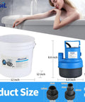 Universal Descaling Kit For Gas And Electric Tankless Water Heaters With 1/2 HP Submersible Pump and 3.5 Gallon Bucket Sizing