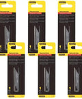 10 Pack Replacement Fine Cutting Utility Blades for 11-041 and 10-049 Pocket Knife, stainless steel on display packaging.