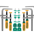 Matchfit Dovetail Clamp Set 4-Piece With Hardware Pack And X-Pad K4 For Jigs And Fixtures