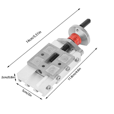 Beefy 32mm Cross Slide Table For Metal Lathe Y And Z Axis Indexing showing dimensions and design details in aluminum alloy construction.