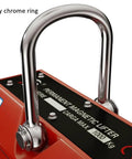 Heavy Duty Permanent Magnetic Lifter 600kg V Shaped Jaw showing alloy chrome ring for secure lifting of steel and iron.
