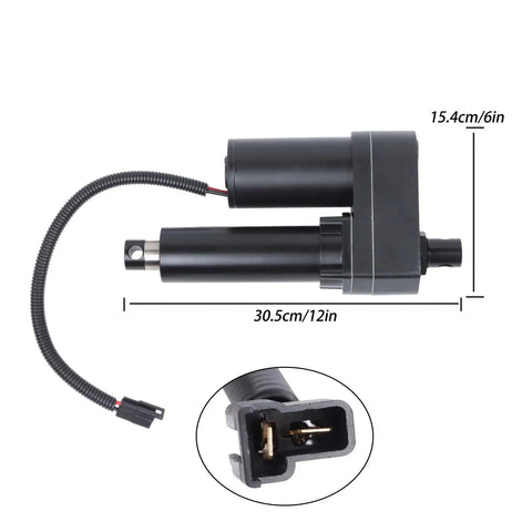 Direct Swap Round Baler Linear Actuator Replacement For Holland 848 853 855 Hay Gear Bearing GF12 1004 GF121004 Codes with 12in length.