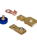 Heavy Duty 12V 80A Top Post Battery Disconnect Switch For Motorcycle Car Boat RV Truck ATV UTV And SUV, Brass Plated Zinc Alloy