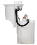 Aftermarket Fuel Pump Module Assembly For Smooth Cruising And Accurate Gas Gauge Readings, detailed view showcasing electrical connections and white housing.