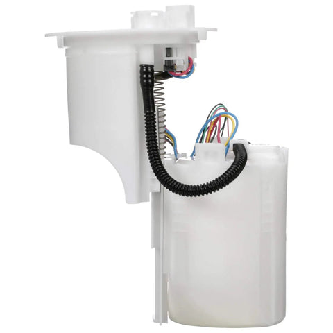 Aftermarket Fuel Pump Module Assembly For Smooth Cruising And Accurate Gas Gauge Readings, detailed view showcasing electrical connections and white housing.