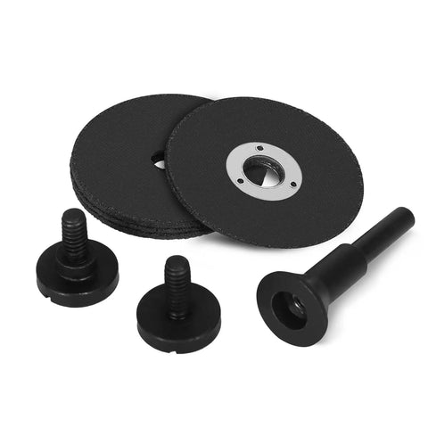 Two Inch Cut Off Wheel Kit With One Quarter Inch Stem Mandrel For Die Grinder And Rotary Tool Three Eighth Inch Arbor Hole