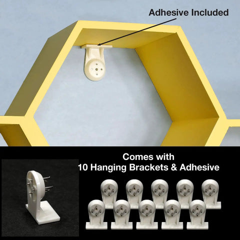 Honeycomb Toilet Paper Holder With Bees Holds Nine Rolls In Multiple Configurations Yellow Space Saving Hexagon Design with brackets