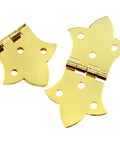 Top Tier Gold Butterfly Cabinet Hinges Set Of 8 Vintage Electroplated Woodworking Clasps That Bring Major Dope Style To Any Custom DIY Craft Build Or Keepsake Box - close-up of two gold hinges