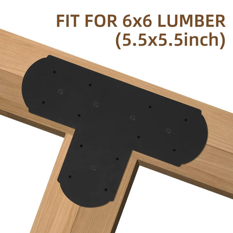 Heavy Duty T Flat Mending Brackets 2 Pack With Matching Screws 15 Point 7 Inch By 10 Point 8 Inch Thick Steel Joist Connectors For Wood Deck Beams And No Sweat Indoor Outdoor Diy Fixes