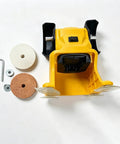 Cordless Bench Grinder With 20V Max Battery Included Offering 200W Of Power For Heavy Duty Grinding And Polishing Tasks, showing unit with dual wheels.