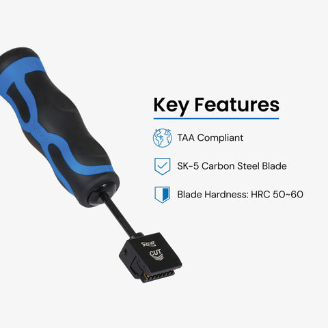 Heavy Duty 110 Punch Down Tool For Four Pair Network Cables And Wiring Blocks With Comfortable Anti Slip Grip and precision blade.