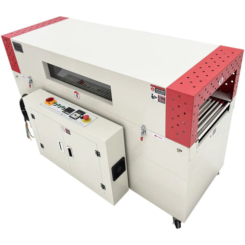 Dinenovate Industrial Heat Shrink Tunnel Machine With Energy Saving 304 Stainless Steel Heating Tubes for packaging, 13KW power.