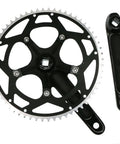 60T 170Mm Crankset For Single Speed Fixie Track Bike 130 BCD Square Taper Aluminum 7075T6 Nine Sixteen Inch Pedals Black