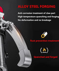 Detail of Pro Grade Hydraulic Gear Puller And Wheel Hub Remover showing alloy steel claws with anti-corrosion treatment.