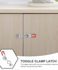 Heavy Duty Adjustable Toggle Latch Clamp 4 Inch Metal Pull Draw Latch With Lock Hole on cabinet door