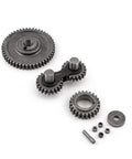 Ford 351C Cleveland Dual Idler Timing Gear Drive Set compatible with 351C engines, steel components on white background