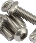 Straight Up Solid 1/4 20 X 1/2 Inch Button Head Socket Cap Screws Crafted From Premium 18-8 Stainless Steel with smooth heads.