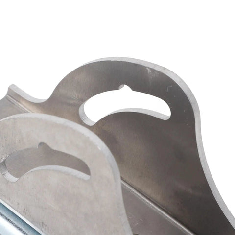Close-up view of durable steel attachment from Heavy Duty Extension Ladder Feet Kit With Bulky Slip Proof Rubber Pads And 90 Degree Swivel Steel Base.
