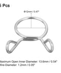 Set Of 15 Stainless Steel Fuel Line Hose Clips 12mm Inner Diameter Water Pipe Spring Clamps For Motorcycle Scooter ATV
