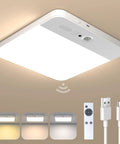 Rechargeable Motion Sensor LED Ceiling Light No Hassle Remote Included Wireless Battery Operated Closet Light 400LM Dimmable