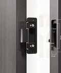 Ultra Thin Hidden Door Hinges Black For Secret Doors Invisible Concealed Butt Hinge Heavy Duty Adjustable Stealthy Flush Mount Damage Free Install