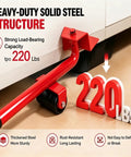 Ditch The Back Pain And Upgrade Your Move Game With This Heavy Duty Steel Sofa Lifter Set That Handles 220 Pounds Easily, showing steel frame and load capacity.