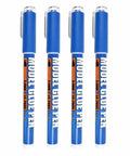 Four blue Action Figure Joint Reinforcement Glue Pens lined up, designed to tighten loose ball joints and pegs.