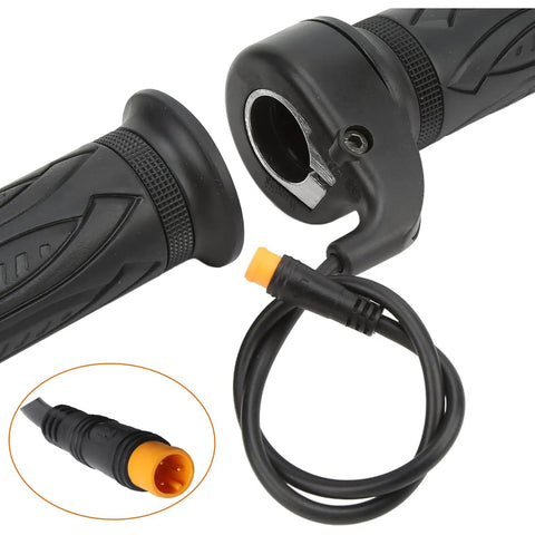Full Twist Throttle Grip For Ebikes And EScooters With 3 Pin Waterproof Connector Fits 22mm Handlebar 12V 72V Voltage Range Easy Install