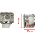 Heavy Duty Glass Shelf Brackets Set With Adjustable Zinc Alloy Clamp Clips for 8 to 10mm Glass, 19x15x15mm size detail view