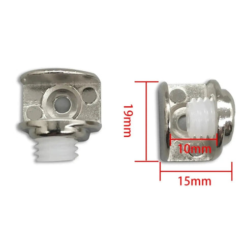 Heavy Duty Glass Shelf Brackets Set With Adjustable Zinc Alloy Clamp Clips for 8 to 10mm Glass, 19x15x15mm size detail view
