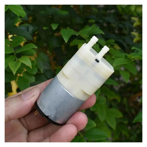 12V Diaphragm Vacuum Pump With 33mm Head, Lightweight Air Pressure Pump For DIY Inflator And Aquarium Tank Aerator, High Flow Performance, 5mm Inlet And Outlet, Compact Micro Motor held in hand