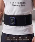 Man wearing Dope Cordless Heating Pad For Back Pain With 3 In 1 Red Light Therapy Belt, Vibration And Timer around waist