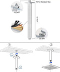 Installation guide for Rain Shower Head With Ceiling Arm, Square Stainless Steel 12 Inch Chrome Showerhead