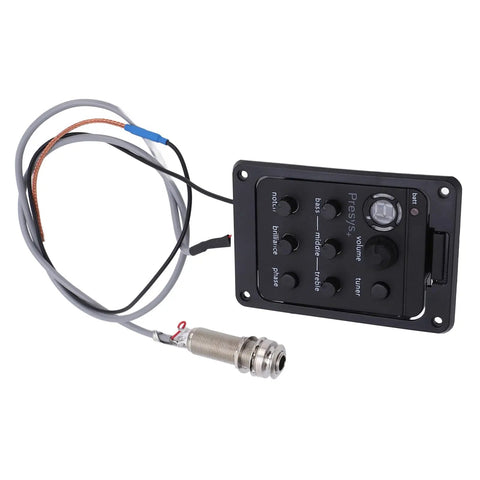 Acoustic Guitar Preamp With EQ And LED Display, Onboard Tuner And Volume Control For Presys Plus, Phase Inversion, device front view