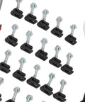 Totally Tidy Wall Install Kit With Heavy Duty Silicone Grommets And Snappy Clips For Fast Cable Routing And Super Neat Residential Wiring Setup In Classic Black, black wall clips with screws
