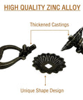 Antique Brass Cabinet Pulls 4 Pack Ring Pulls For Dresser Drawers Vintage Single Hole Mount Hardware Zinc Alloy Detail