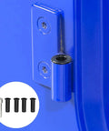Door Hinge Pin Liners And Bushings Kit For Jeep Wrangler TJ YJ CJ LJ 1986 2006 With Removal Tool Easy Rustproof Replacement To Make Doors Open Smooth Quiet No More Squeaks And Wobble Free DIY Install, black and silver bushings